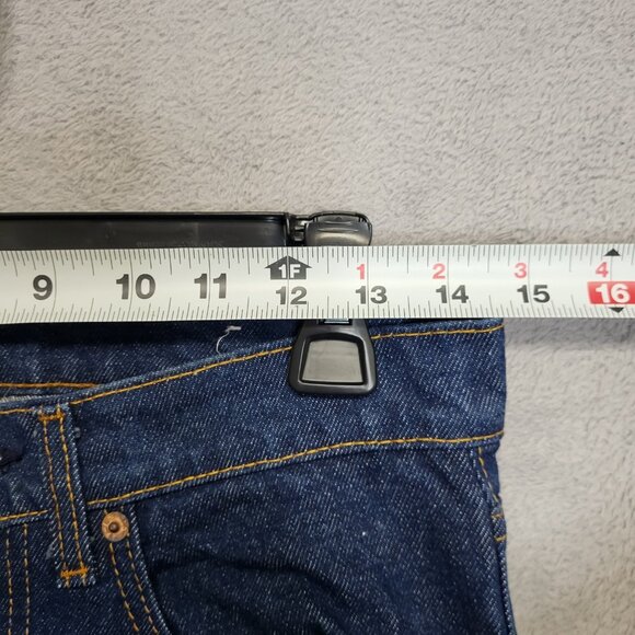 Levi’s 505-0216 Jeans 29x33 Dark Wash Straight Leg Denim USA Made 80s TAG 29X34 - Picture 6 of 12